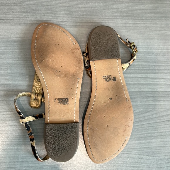 Sam Edelman Gigi Calf Skin Sandals in Nude Leopard Size 8.5 - Picture 3 of 4